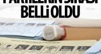 Partilerin oy pusulasındaki sırası belli oldu