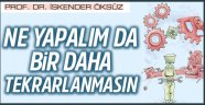 Prof. Dr. İskender Öksüz yazdı: Ne yapalım da bir daha tekrarlanmasın