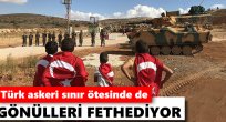 Türk askeri sınır ötesinde de gönülleri fethediyor