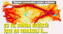 Türkiye'nin yeni deprem haritası