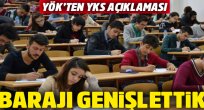 YÖK'ten YKS açıklaması: Barajları genişlettik