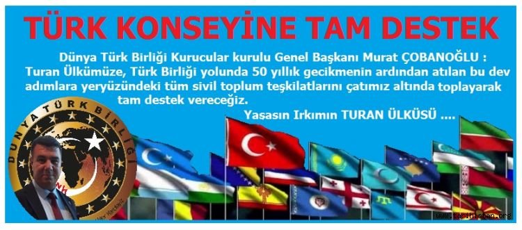 Türk Konseyi'ne Dünya Türk Birliğinden tam destek !
