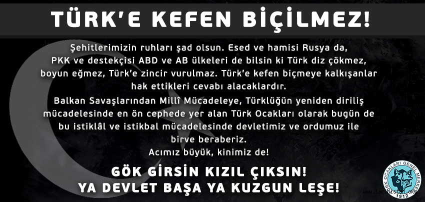 Türk Ocaklarından Basın Açıklaması: "Türk'e Kefen Biçilmez!"
