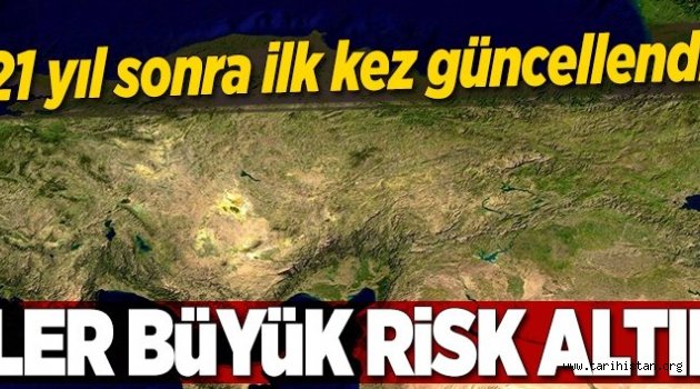 Türkiye'de deprem haritası