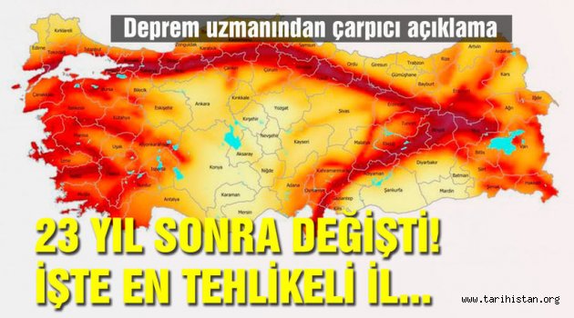 Türkiye'nin yeni deprem haritası