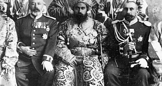 Buhara Emiri Abdulahad Han ve Rus Çarı II.Nikola.1909